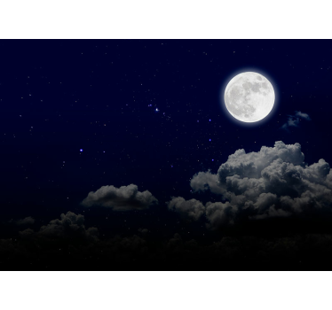 Fuldmåne og himmel fototapet - TenStickers