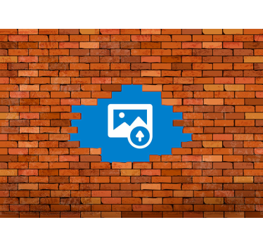 åben himmeludsigt fototapet mursten - TenStickers