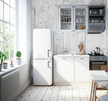 Betonmur fototapet til køkken - TenStickers