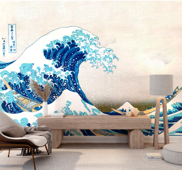 Kanagawa bølge fototapet klassisk kunst - TenStickers