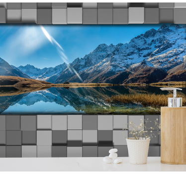 Mursten falder ned med fototapet af mursten - TenStickers