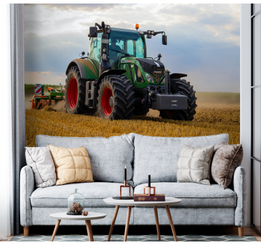 Traktor landskab stue fototapet - TenStickers