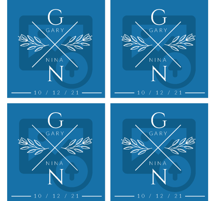 Personlig bryllupsbane med billede - TenStickers