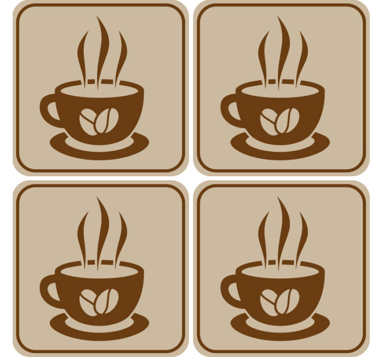 Kaffekop emblem moderne coaster - TenStickers