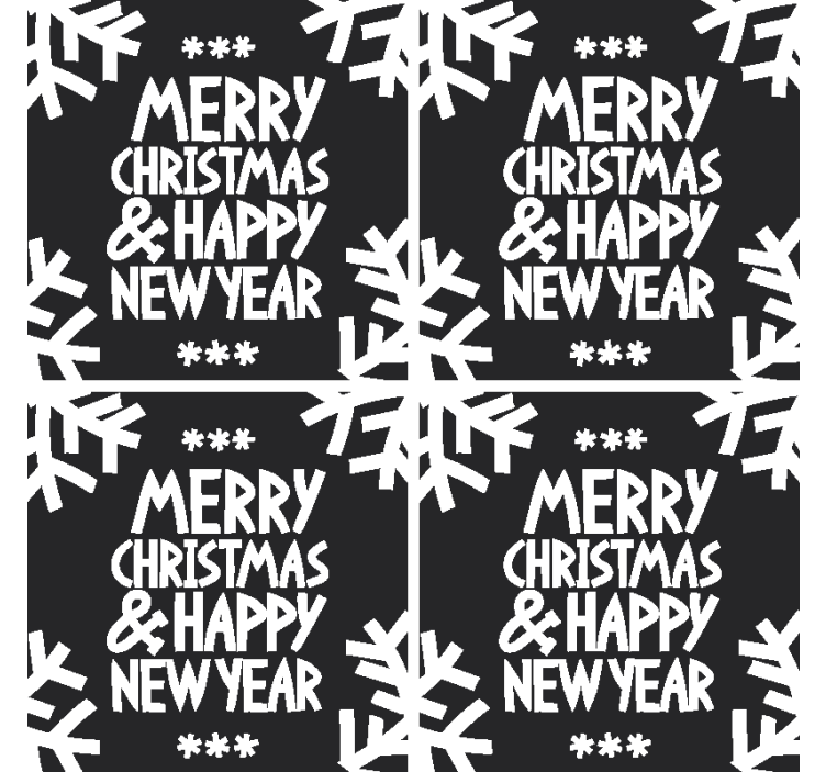 God jul og godt nytårsbane - TenStickers