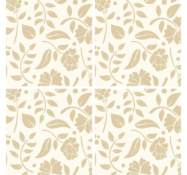 Coaster med blomstermønster - TenStickers