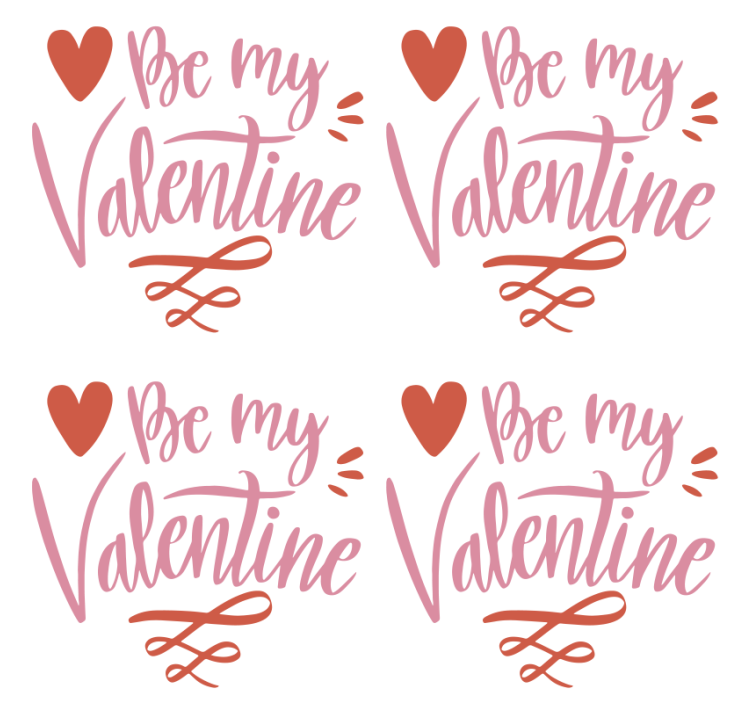 Valentine hjerte grafik tekst coaster - TenStickers