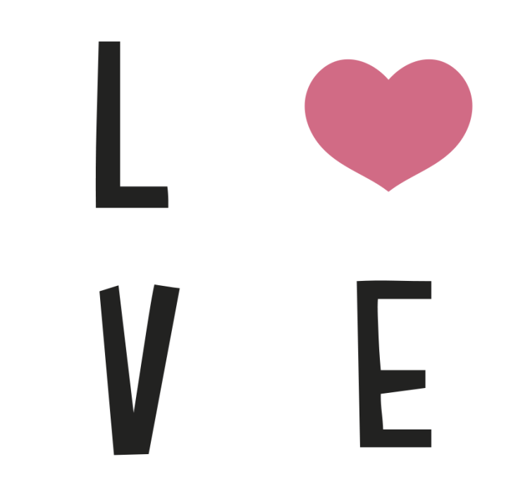 Elsker tekst moderne kystcoaster - TenStickers