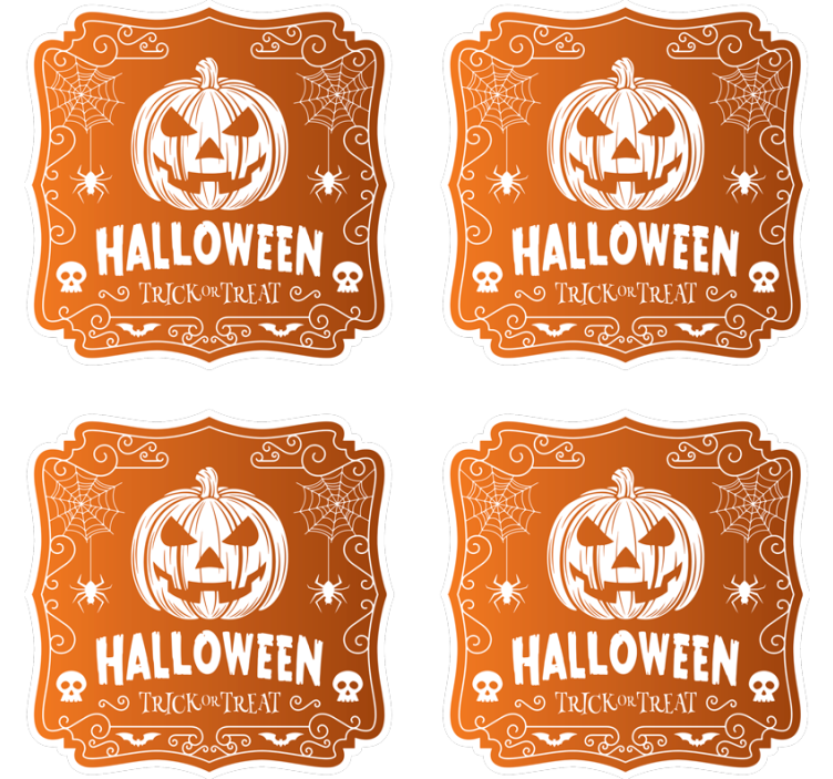 Halloween øl drink coaster - TenStickers
