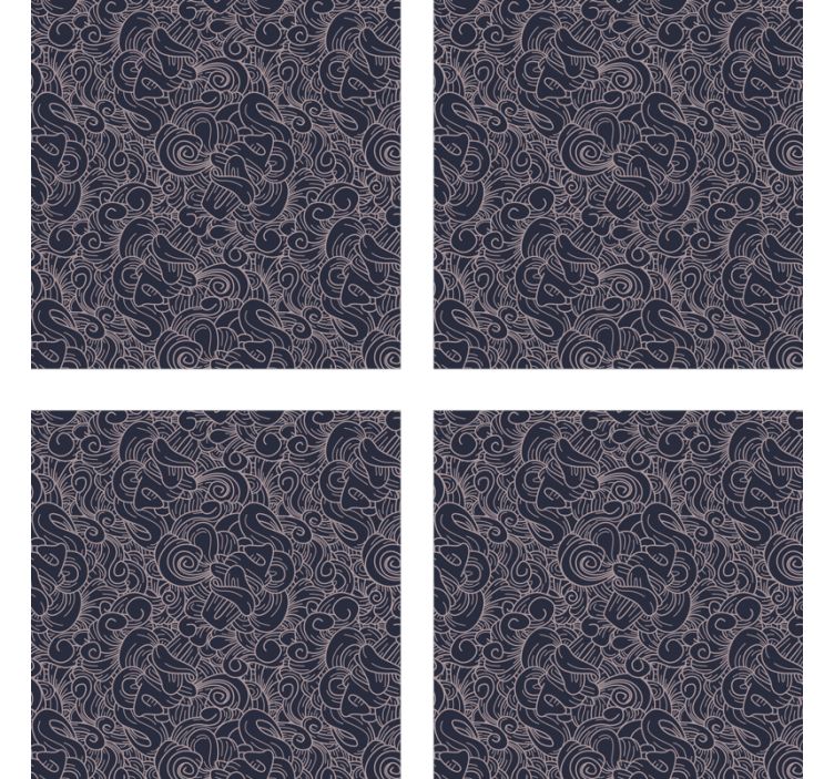 Coaster med indviklet abstrakt mønster - TenStickers