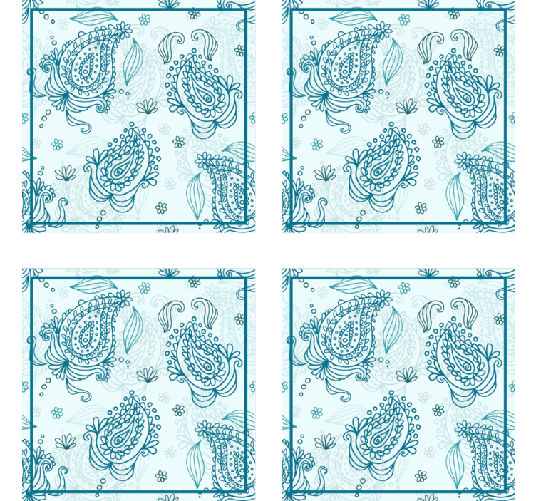 Blomster paisley drink coaster - TenStickers