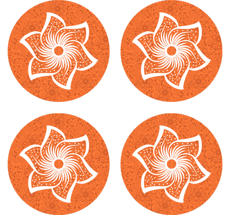 Paisley blomster drikke coaster - TenStickers