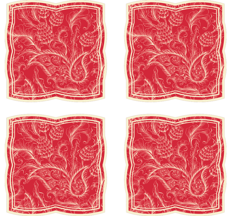 Coaster med udsøgt blomsterdesign - TenStickers