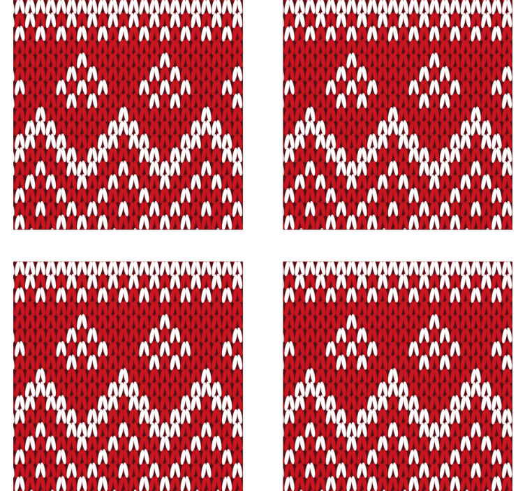 Jul typiske mønster drikke coaster - TenStickers