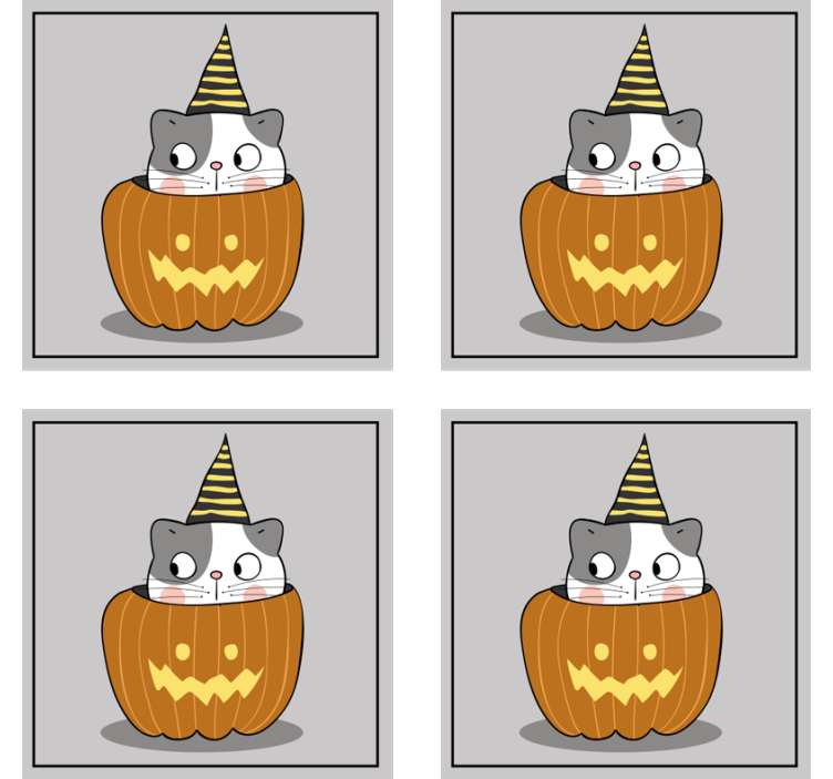 Halloween coaster kat i græskarhat - TenStickers