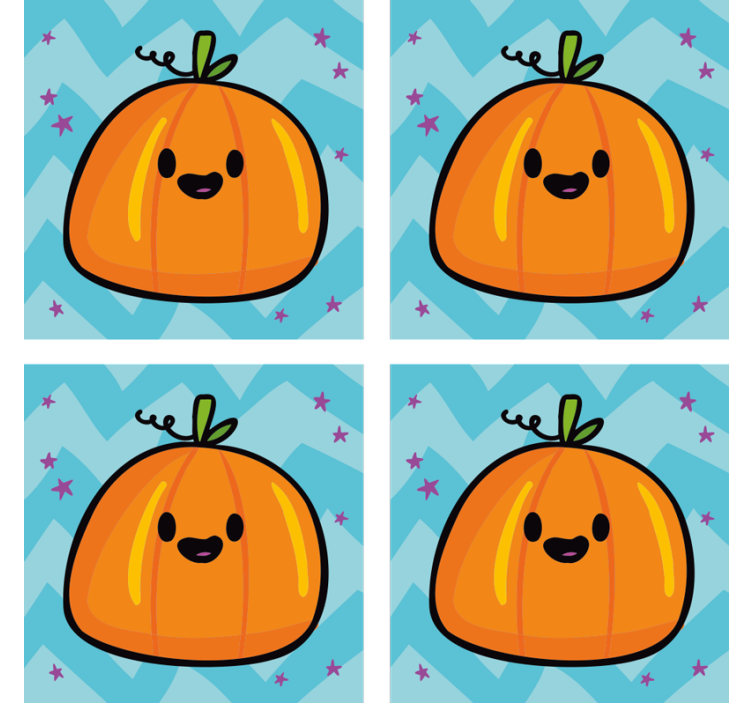 Græskar halloween drikke coaster - TenStickers
