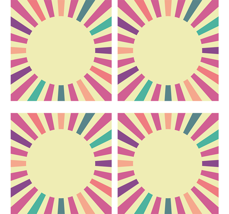 Moderne coaster med geometrisk cirkulært element - TenStickers