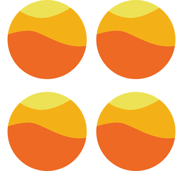 Coaster bølgende farverige lag - TenStickers