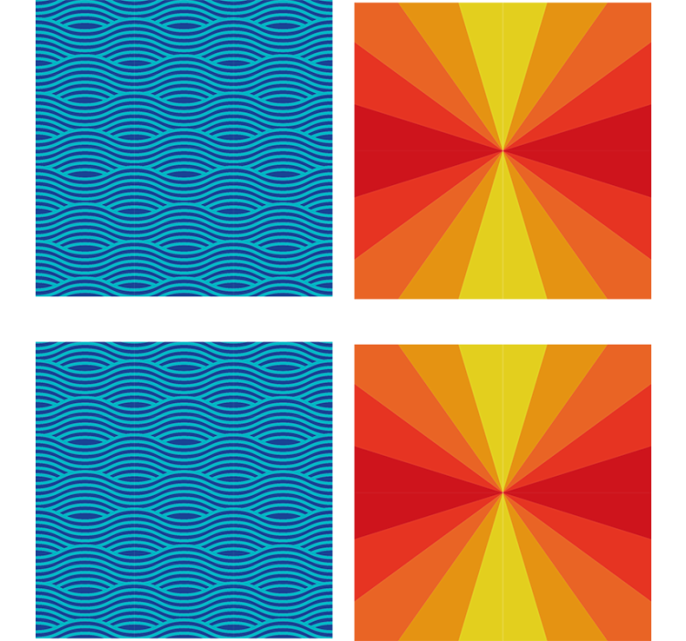 Coaster strålende farveeksplosion - TenStickers