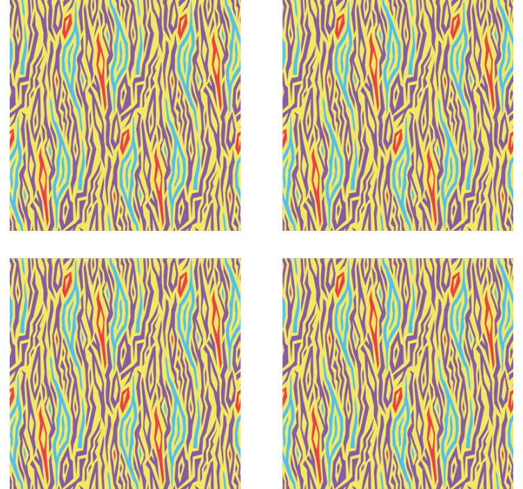 Coaster med levende abstrakte linjer - TenStickers