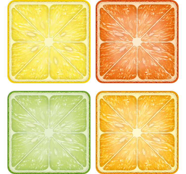 Citrus slice minima coaster - TenStickers