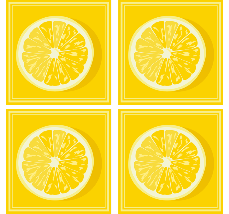 Citrus slice style coaster - TenStickers