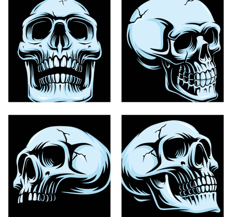 Store kraniet coaster halloween - TenStickers