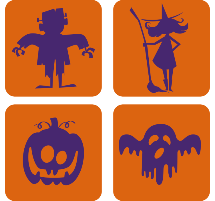 Halloween-coastere med forskellige billeder - TenStickers