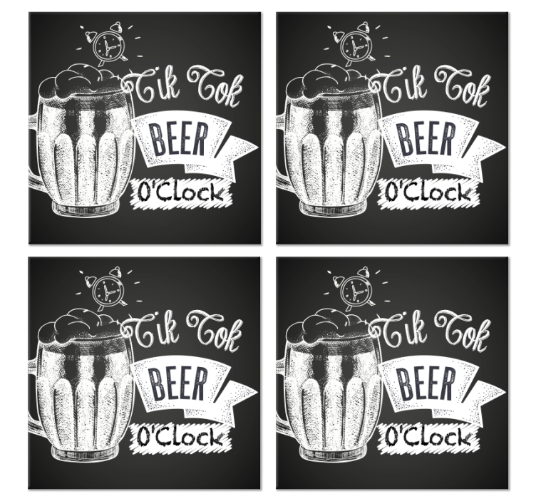 Tik tok citat øl drikke måtter - TenStickers