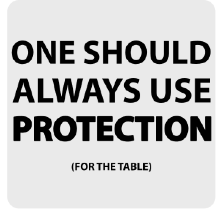 Tekst coaster med fed tekst påmindelse - TenStickers