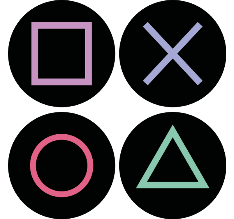 Skør coaster med farverige formmønstre - TenStickers