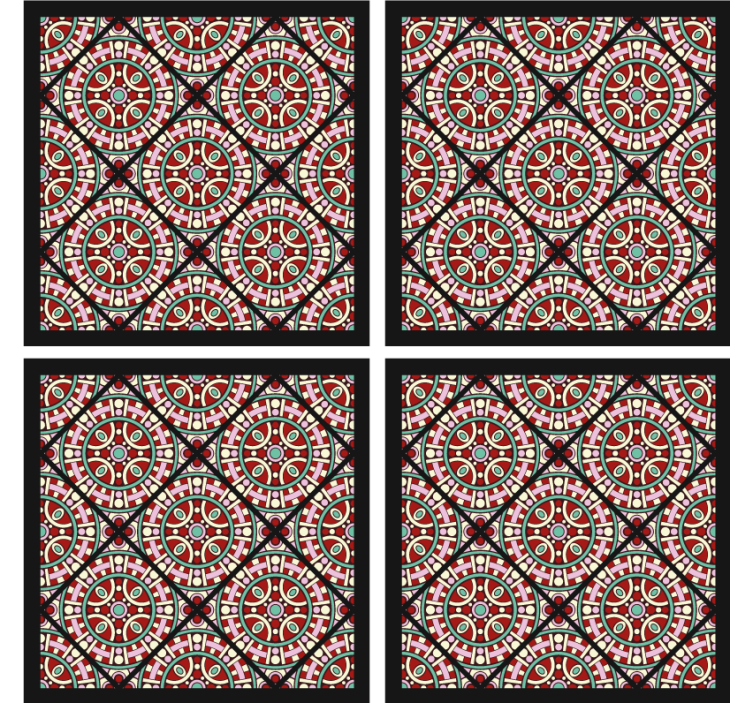 Coaster med geometrisk cirkulært mønster - TenStickers