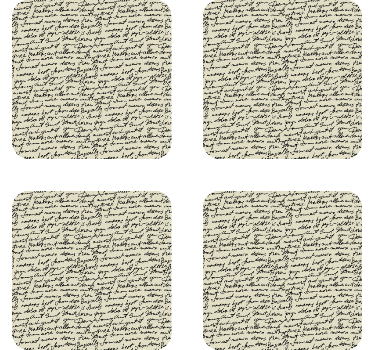 Gamle breve vintage coaster - TenStickers