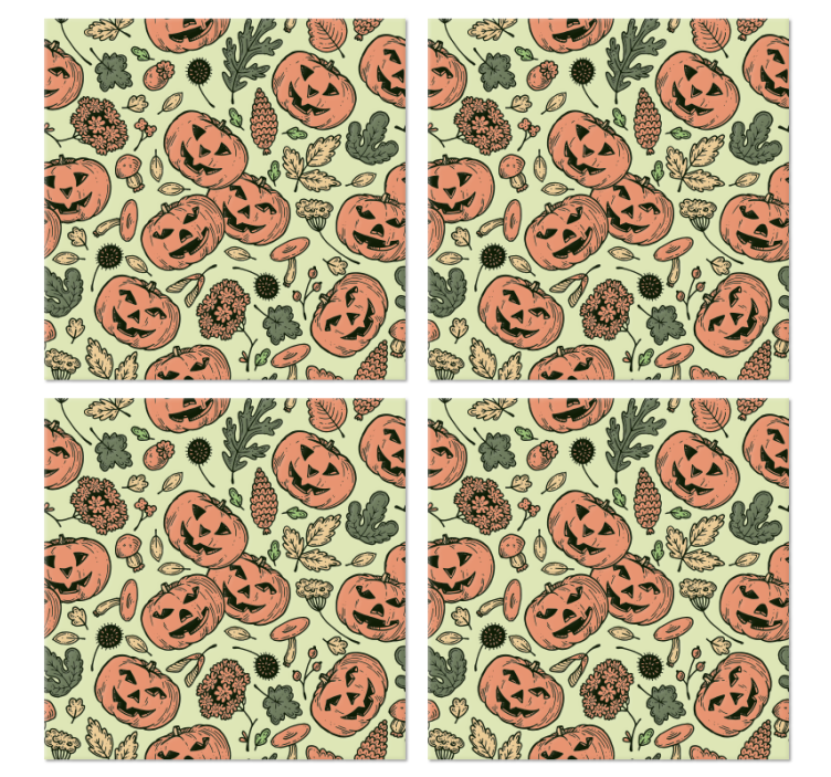 Græskar halloween coaster - TenStickers