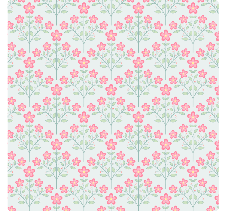 Coaster med blomsterdesign i pastelfarver - TenStickers