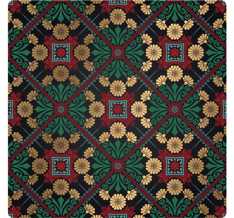 Coaster med blomsterdekorationer - TenStickers