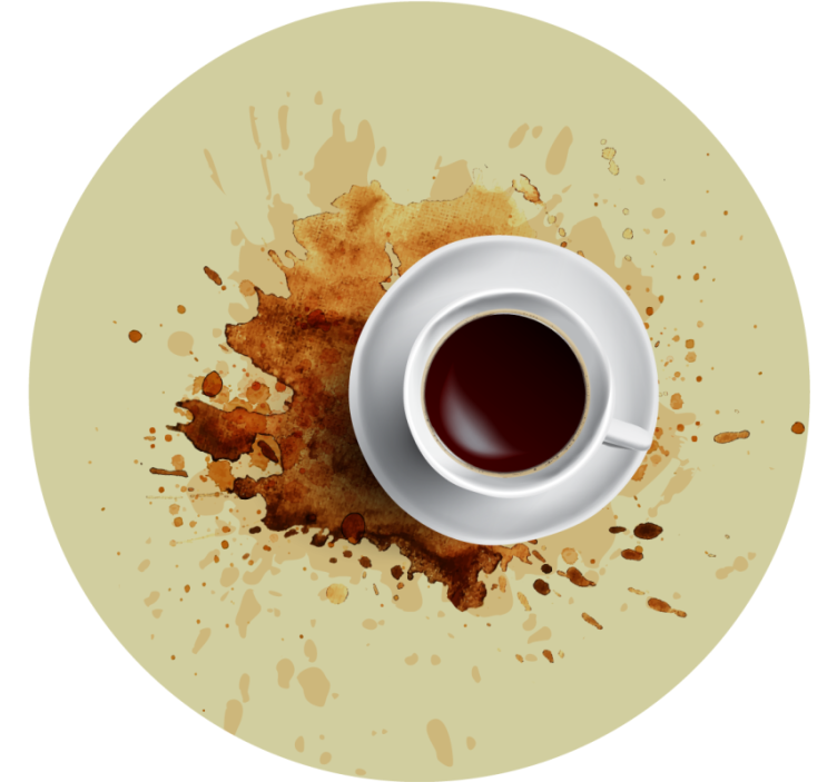 Skør coaster kaffekop med sprøjt - TenStickers