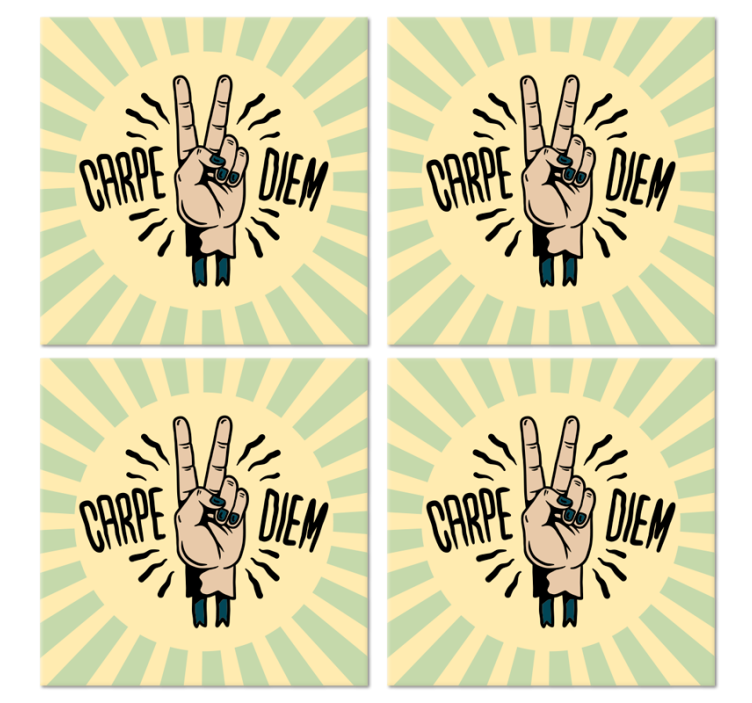 Seje retro motiverende geek coasters - TenStickers