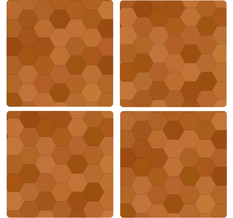 Coaster med hexagonal mønsteroverflade - TenStickers