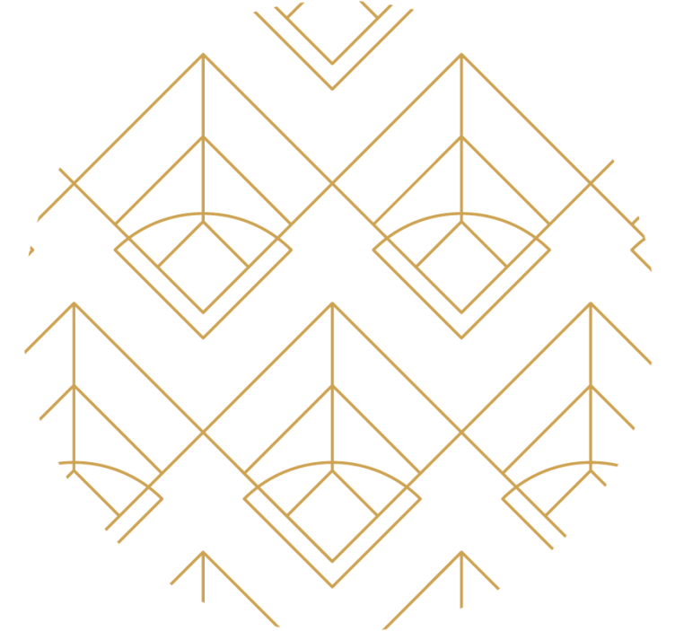 Coaster med geometrisk mønster motiv - TenStickers