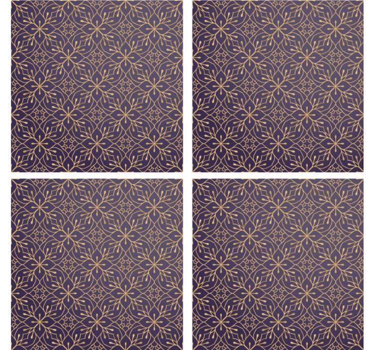 Coaster med blomsterprint stil - TenStickers