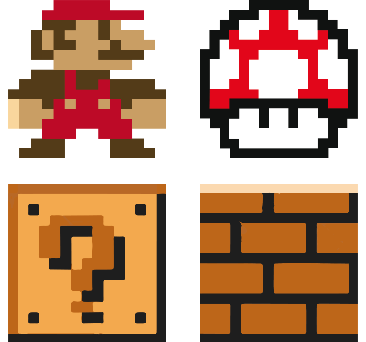 Super mario temaer geek coasters - TenStickers