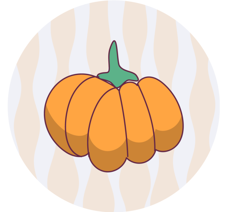 Halloween coaster i stiliseret græskarform - TenStickers