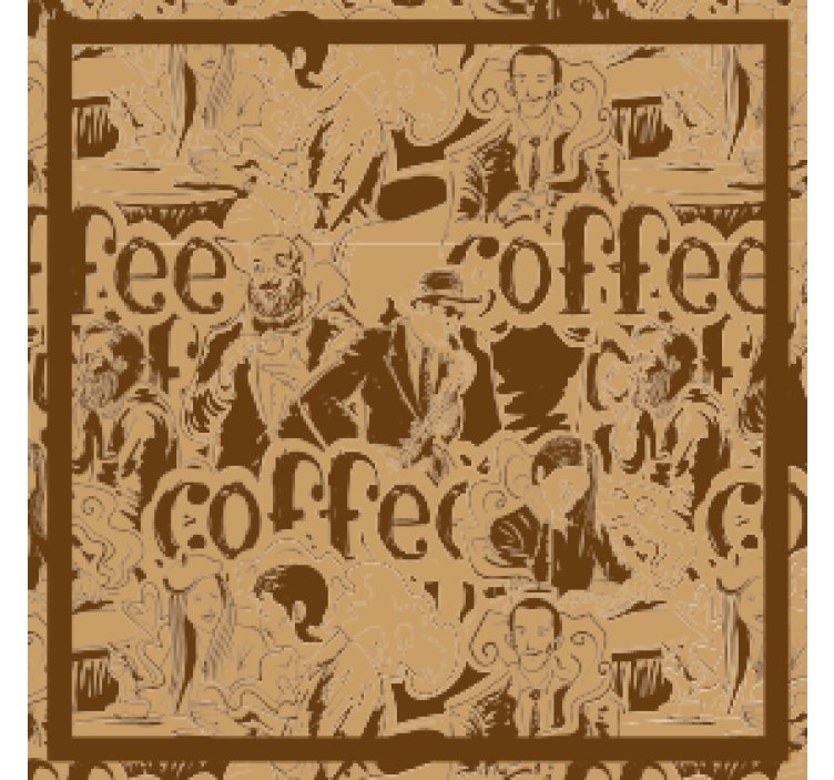 Coaster vintage kaffe figurer - TenStickers