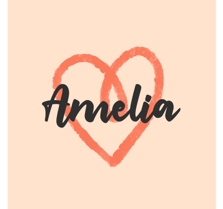 Personlig coaster hjerteformet tilpasning - TenStickers