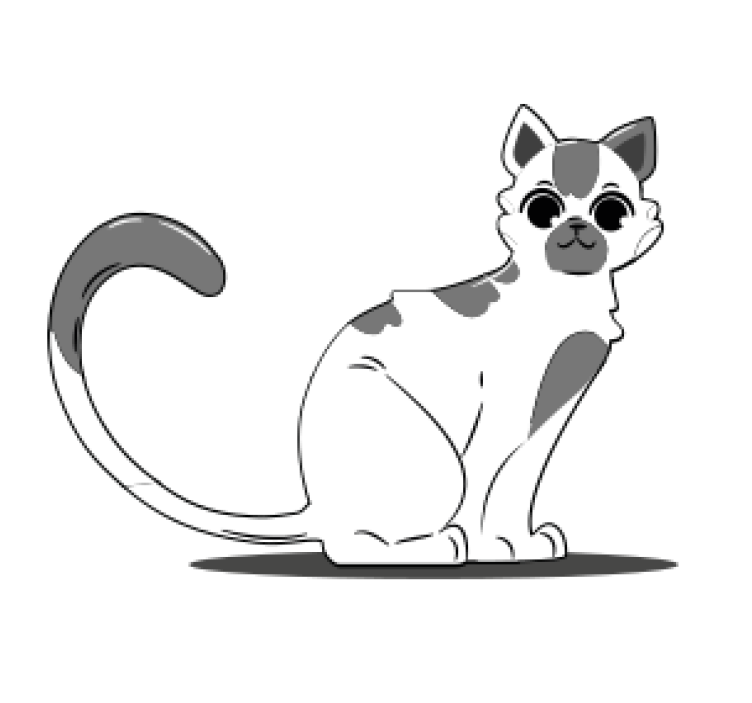 Trukket kat vintage coaster - TenStickers