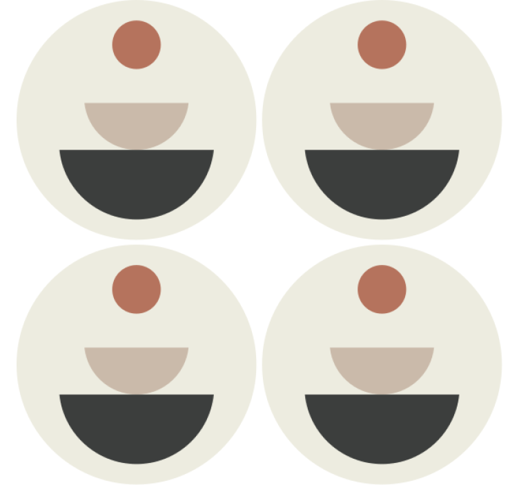 Skør coaster med lagdelte cirkulære former - TenStickers