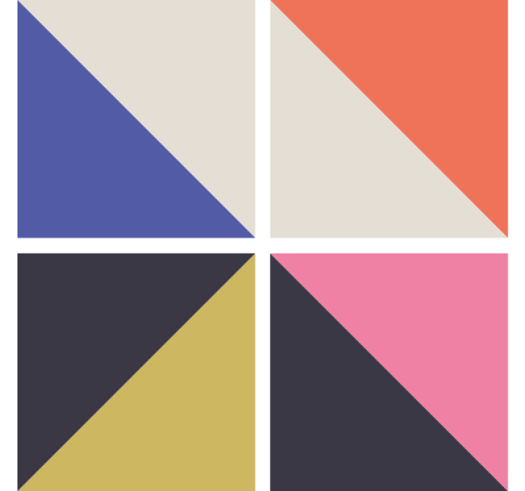 Geometriske flerfarvede vinkler coaster - TenStickers