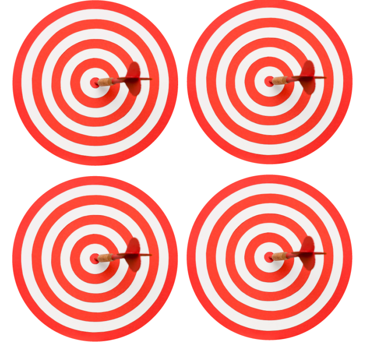 Skør coaster med dartskive spiral mønster - TenStickers