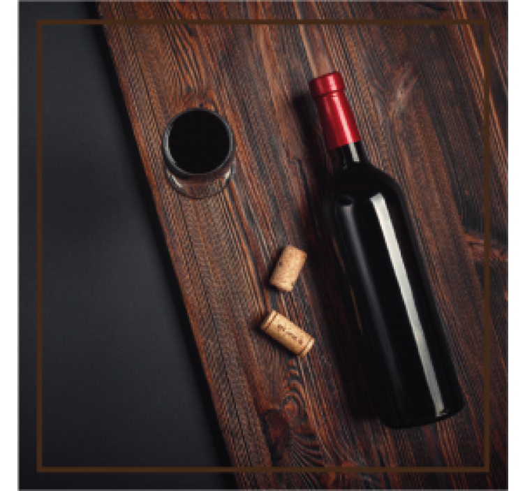 Vin og propper vintage coaster - TenStickers